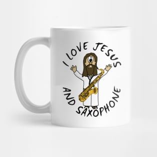 I Love Jesus And Saxophone Christian Worship Funny Mug